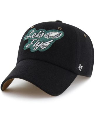 '47 Brand - Men's and Women's Black Philadelphia Eagles Field Goal Clean Up Adjustable Hat