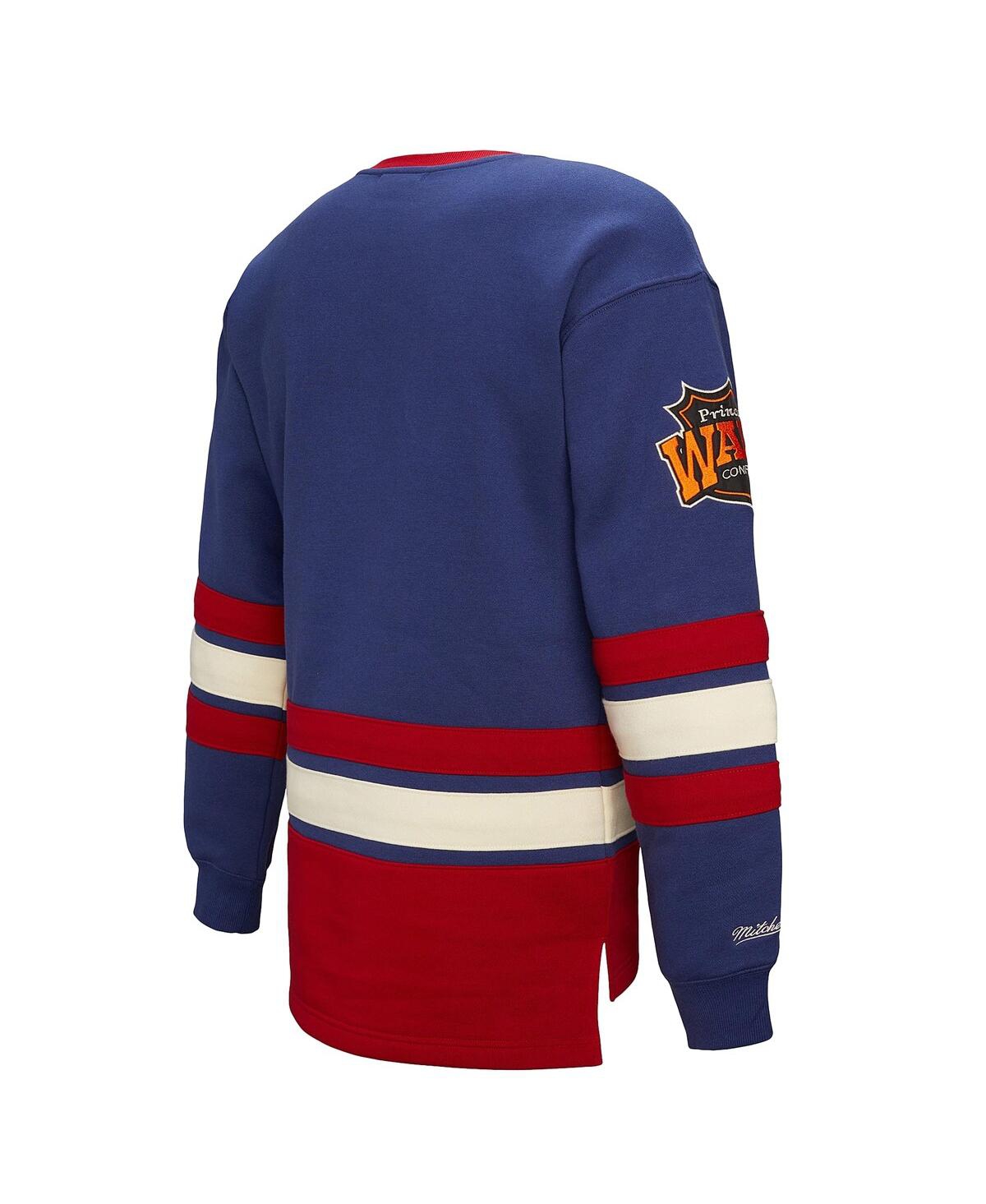 Mitchell & Ness Women's Blue New York Rangers Heritage Lace-up Pullover Sweatshirt In Blue