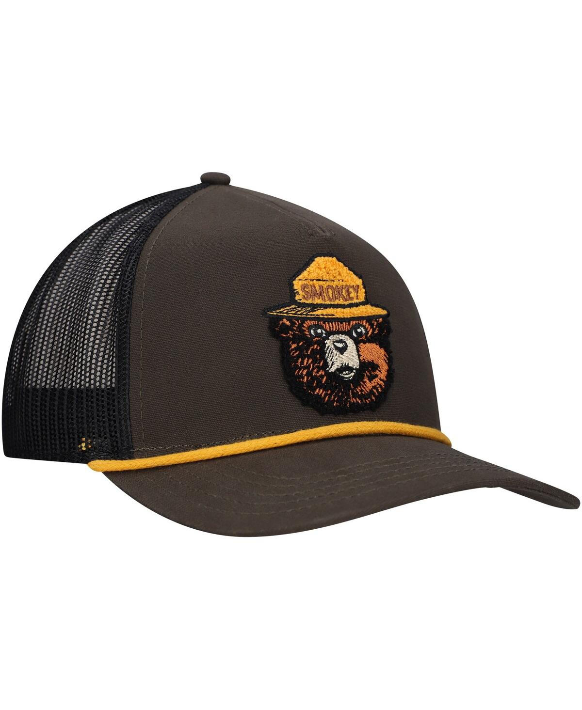AMERICAN NEEDLE MEN'S OLIVE SMOKEY BEAR BACK COUNTRY ADJUSTABLE HAT 