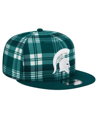 Men's Green Michigan State Spartans Plaid 9FIFTY Snapback Hat