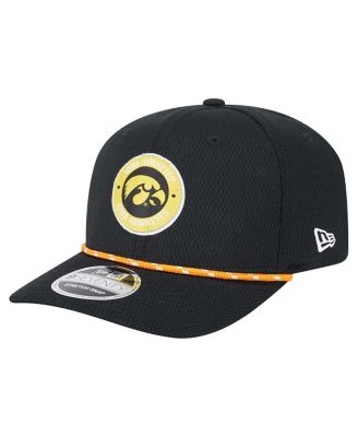 Men's Black Iowa Hawkeyes COOLERA 9SEVENTY Rope Stretch-Snap Hat