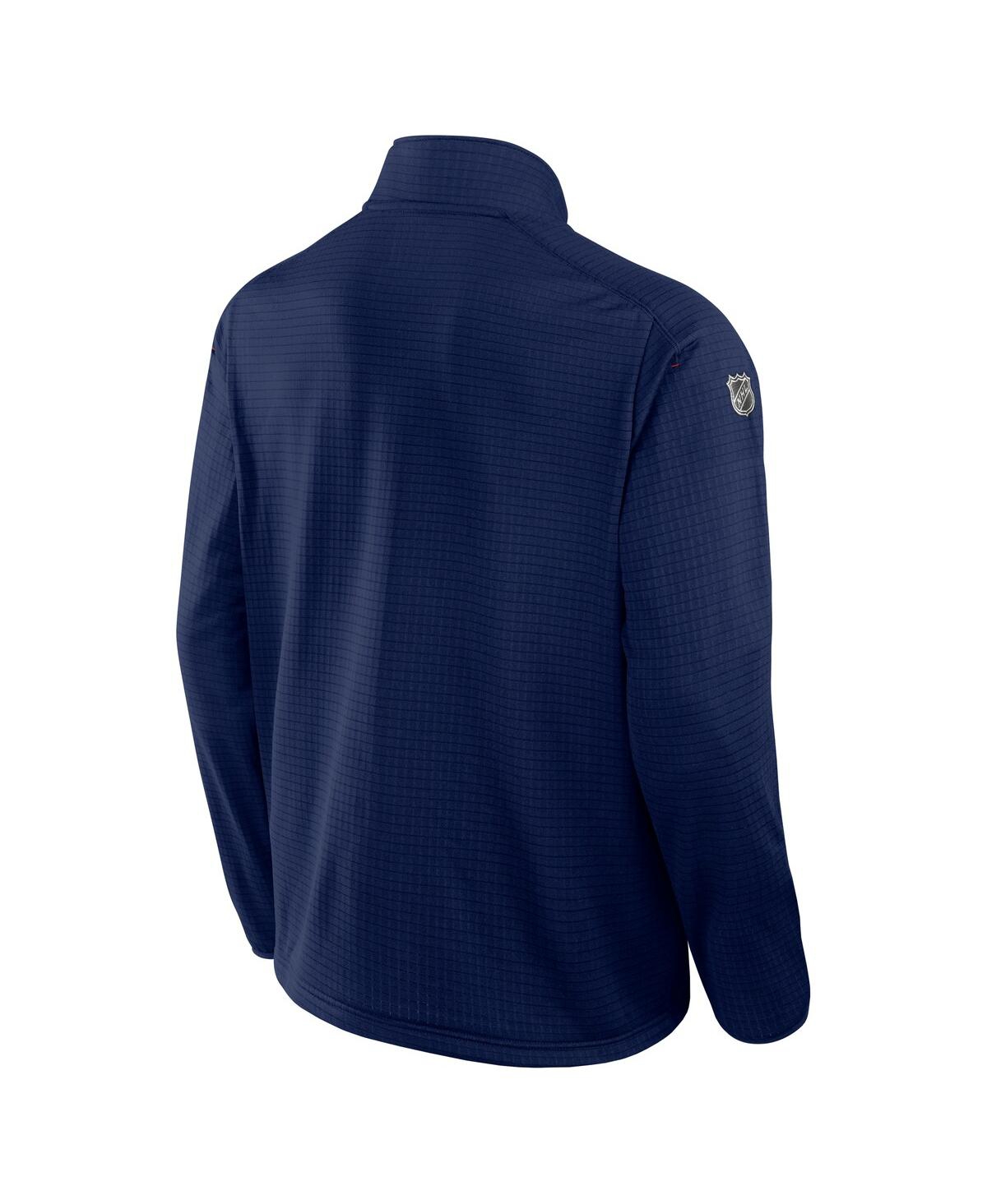 Fanatics Men's Navy New York Rangers Big Tall Authentic Pro Quarter-zip Top In Navy