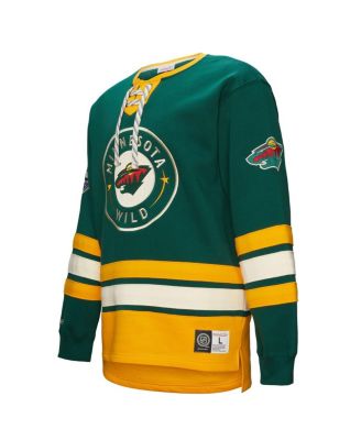 Men's Hunter Green Minnesota Wild Heritage Lace-Up Pullover Sweatshirt