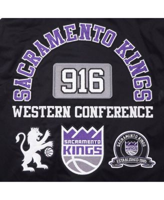 Men's Black Sacramento Kings Area Code Twill Full-Zip Jacket