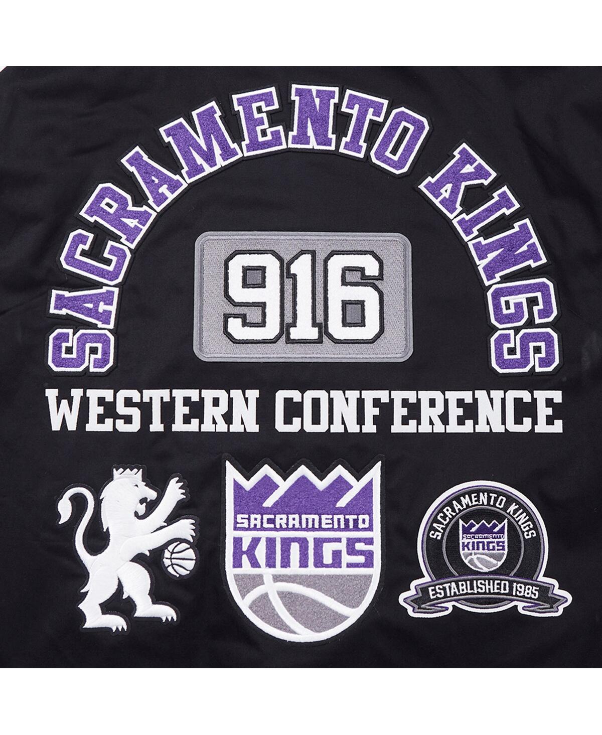 Pro Standard Men's Black Sacramento Kings Area Code Twill Full-zip Jacket In Black
