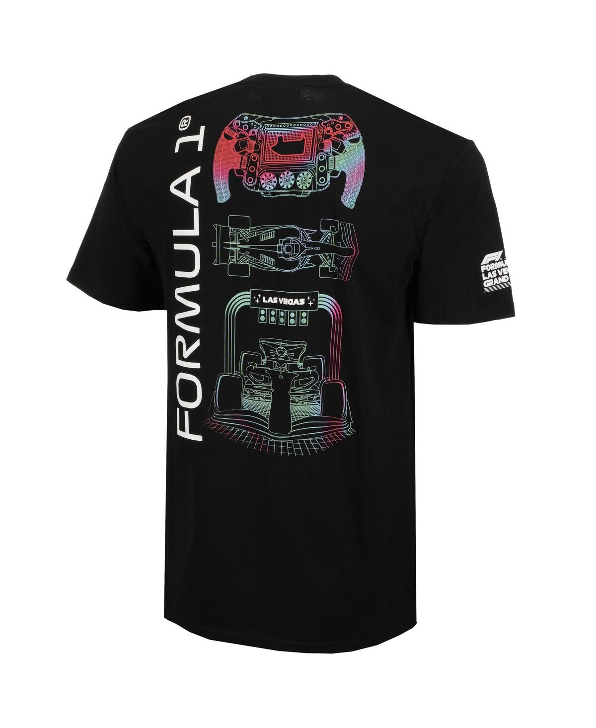 Insomniac Men's And Women's Black Formula 1 2024 Las Vegas Grand Prix Steering T-shirt In Black