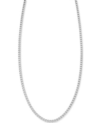 Macy's - Franco Diamond-Cut Chain Necklace in Sterling Silver
