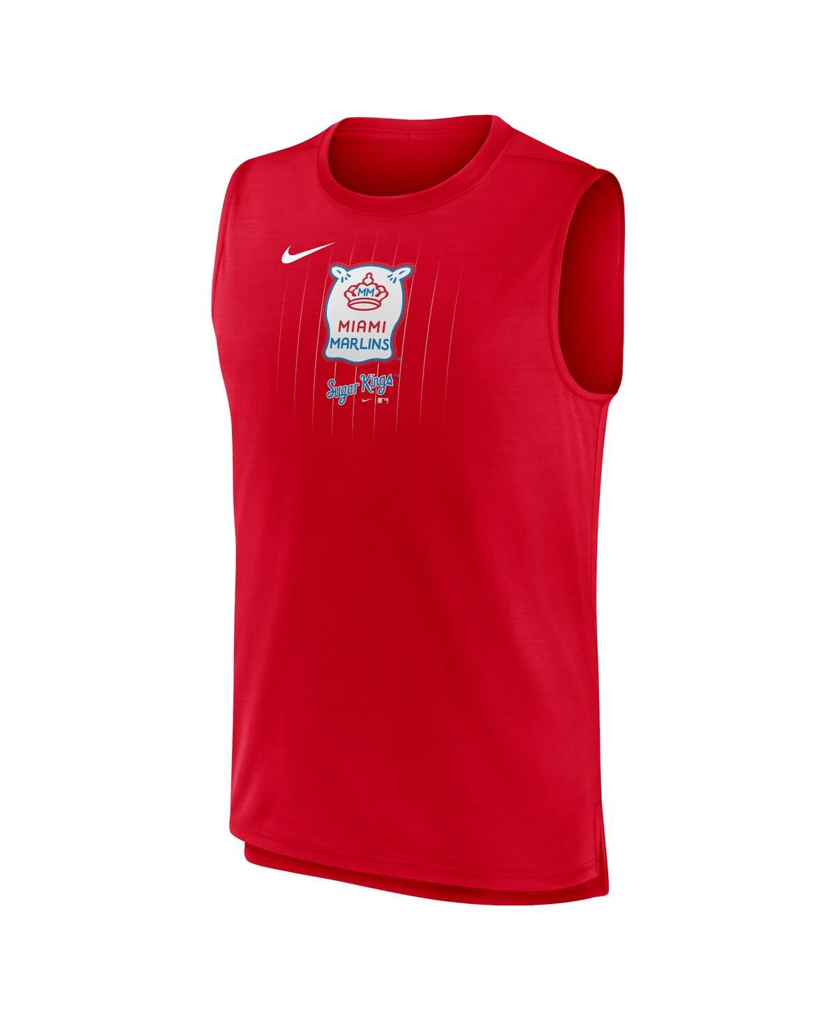 Nike Men's Red Miami Marlins City Connect Muscle Tank Top