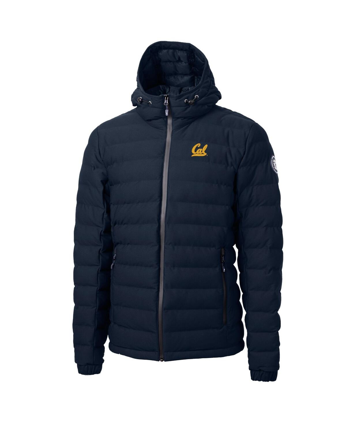 Cutter & Buck Men's Navy Cal Bears Mission Ridge Eco Insulated Puffer Full-zip Jacket In Blue