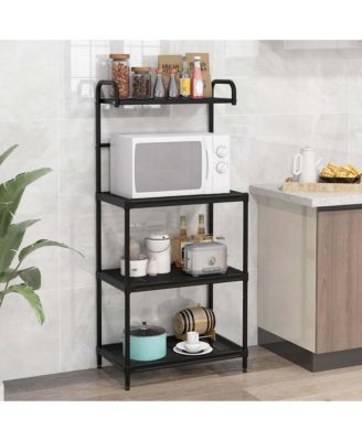 4-Tier Baker's Rack Microwave Oven Rack Shelves Kitchen Storage Organizer