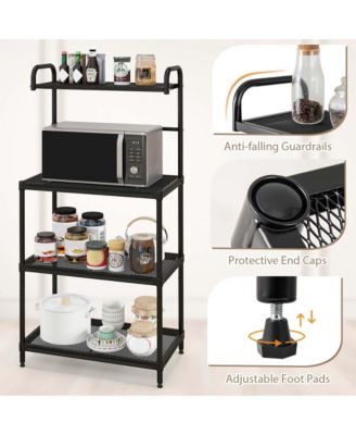 4-Tier Baker's Rack Microwave Oven Rack Shelves Kitchen Storage Organizer
