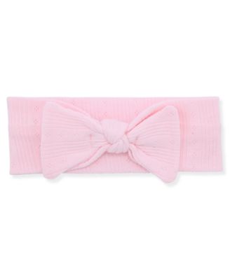 Baby Girls 2-Piece Pointelle Footie with Headband Set