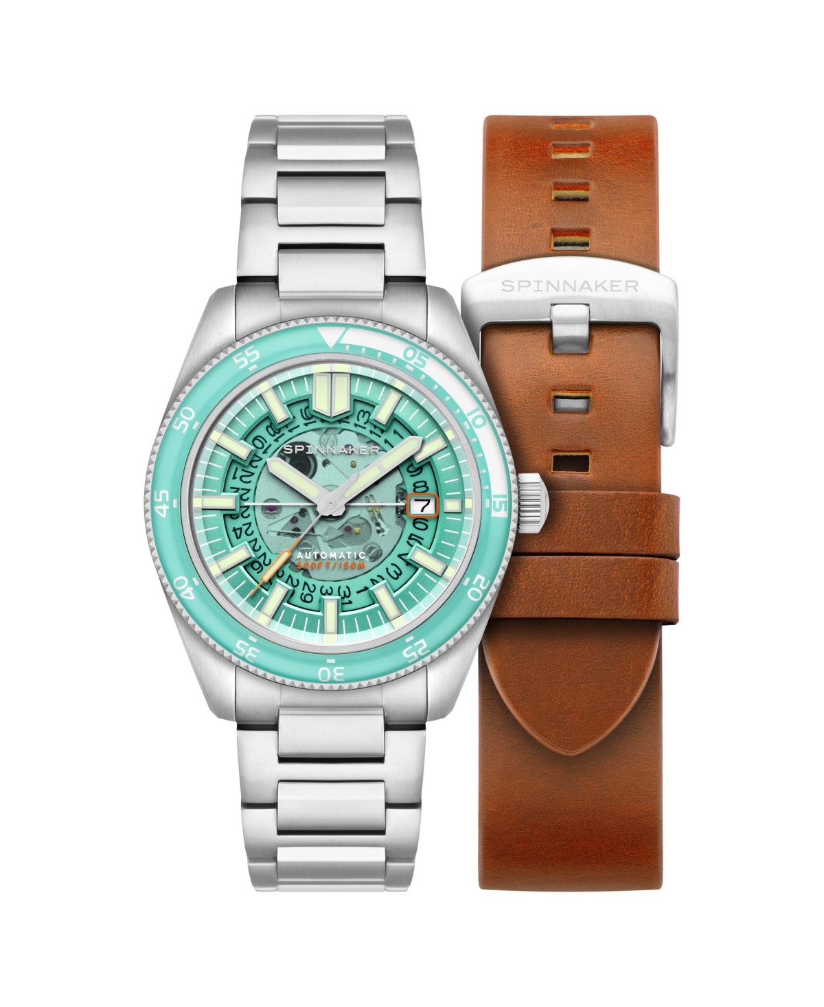 Men's Fleuss Automatic Severn Edition Solid Stainless Steel Bracelet Watch, 43mm - Turquoise