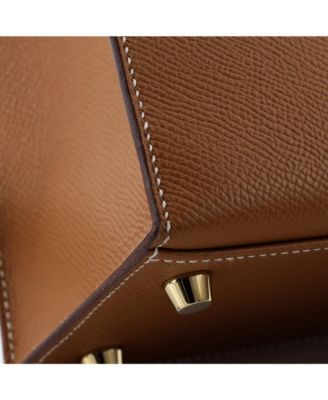 Pre-Owned Hermes Kelly 25 Handbag Brown Epsom with Gold Hardware