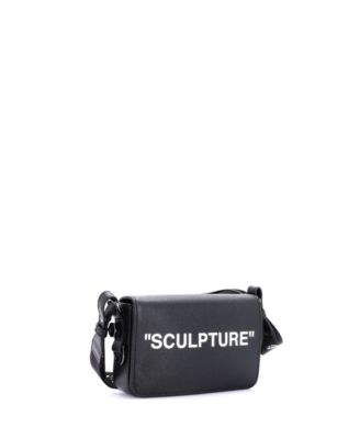 Small Binder Clip Flap Bag Printed Leather