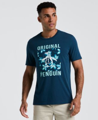 Original Penguin - Men's Slim-Fit Floral Box Pete Graphic T-Shirt