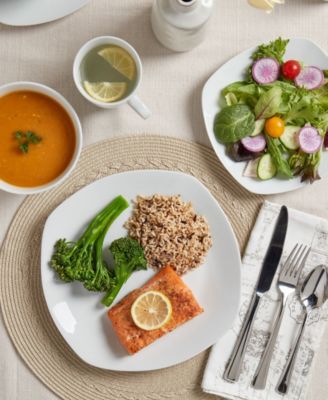 Logan Ash White 16 Pc. Dinnerware Set, Service for 4