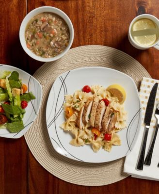 Alec Ash White 16 Pc. Dinnerware Set, Service for 4 