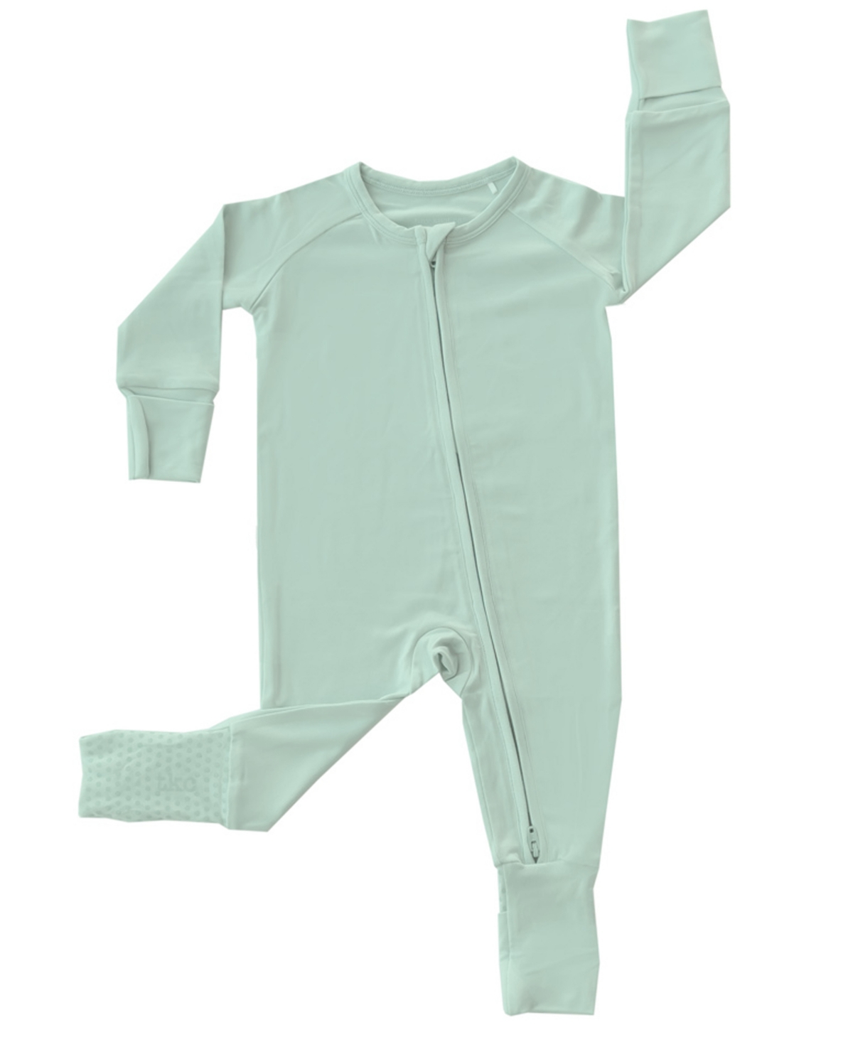 Tiny Knot Co. Baby Boys And Girls Convertible 2 Way Zippered Footed Coverall In Hazy