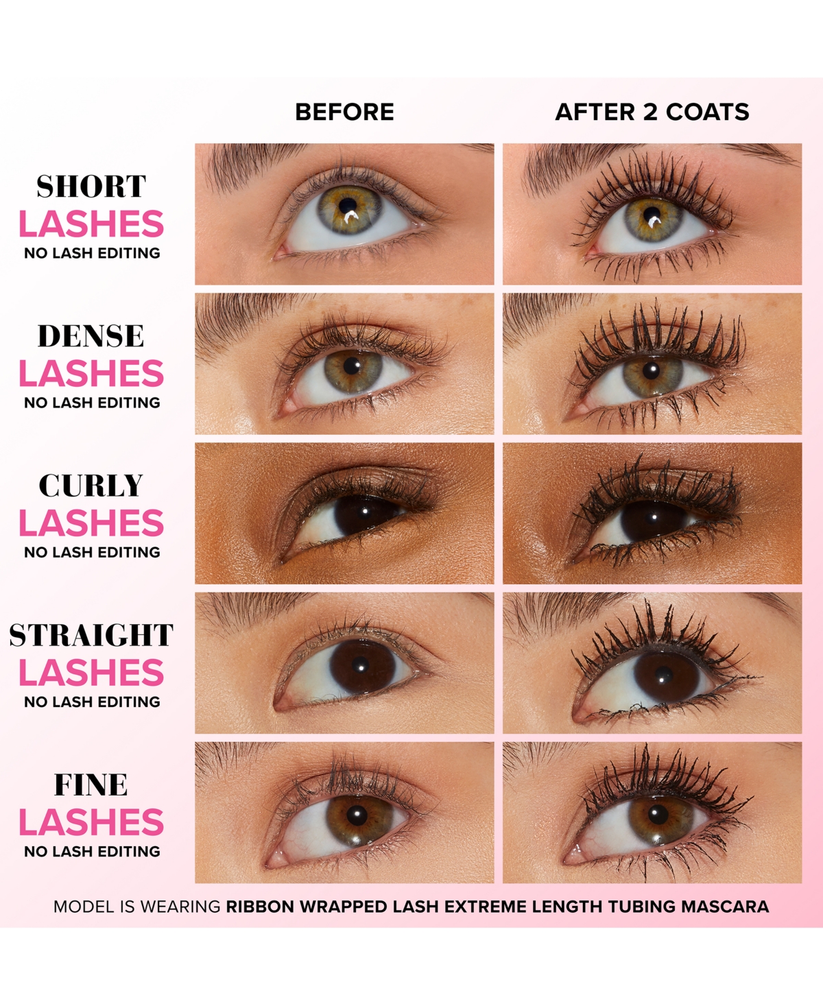 Too Faced Travel-size Ribbon Wrapped Lash Tubing Mascara In Extreme Length Tubing Mascara
