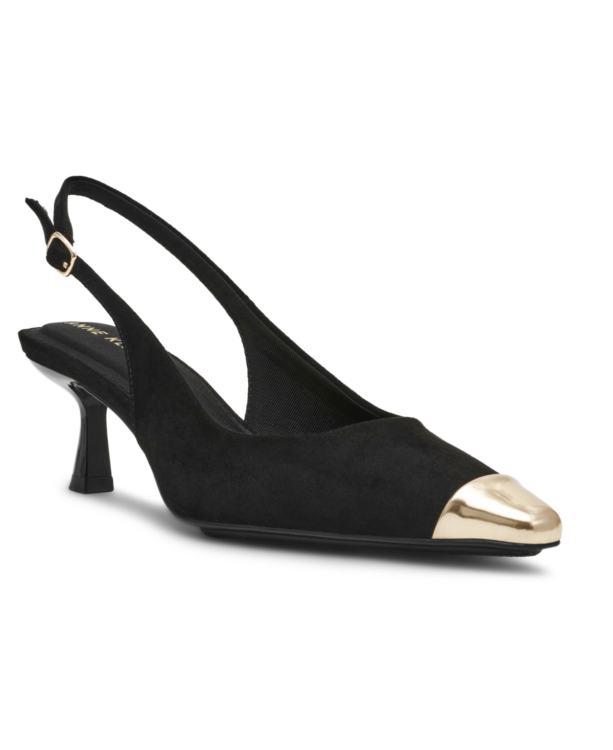 Anne Klein Chai Slingback Pump In Black,gold