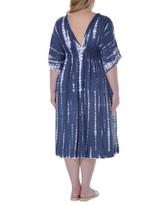 Ravyia Plus Size Tie-Dyed Cover-Up Dress