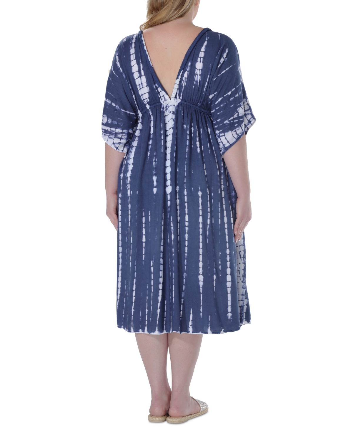 RAVIYA RAVYIA PLUS SIZE TIE-DYED COVER-UP DRESS 