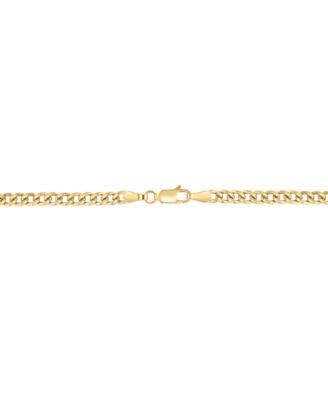 Diamond (1/4 ct. t.w.) & Onyx (4-3/8 ct. t.w.) Chain 16-1/2" Necklace in 14k Gold Over Silver
