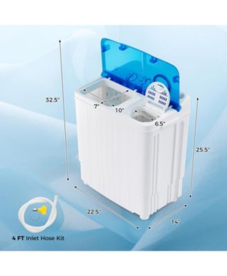 17.6 lbs Portable Washing Machine with Drain Pump