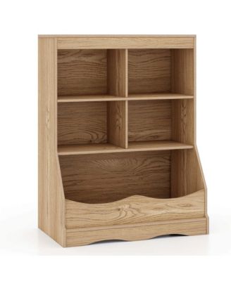 3-Tier Children's Multi-Functional Bookcase Toy Storage Bin Floor Cabinet