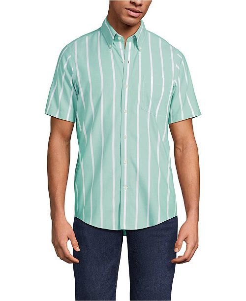alfani Lands' End Men's Short Sleeve No Iron Twill Shirt Men's Fashion & Accessories
