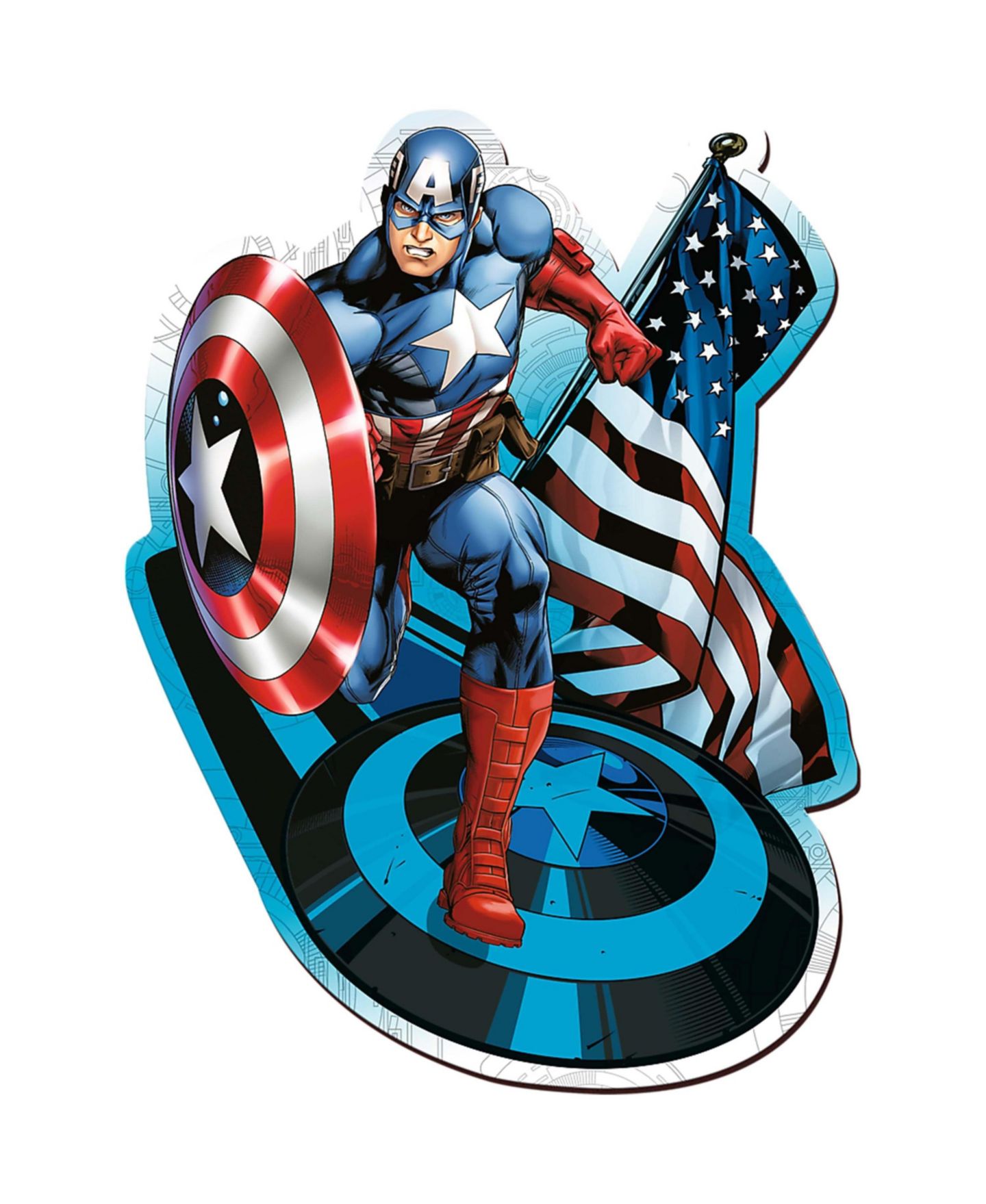 Детский пазл Trefl Wood Craft Marvel Fearless Captain America 160-Piece Wooden Puzzle, Ages 12+ — фото 2