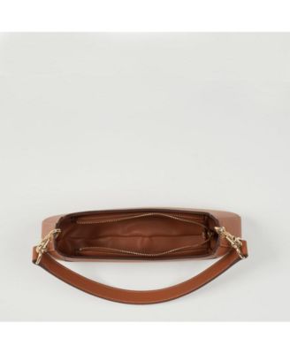 Leather Baguette Bag Brown Purse 90s Small  Shoulder Bag East West Y2K  Underarm Bag Trendy Handbag for Everyday & Evening