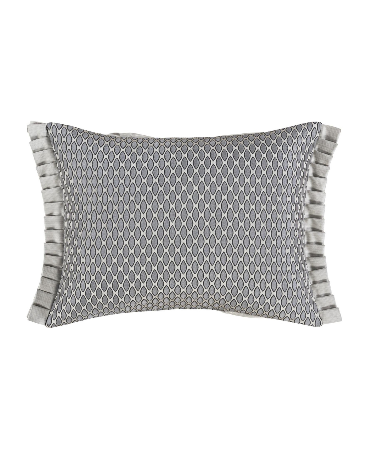 J Queen New York Bolero Boudoir Decorative Pillow, 15" X 20" In Pewter