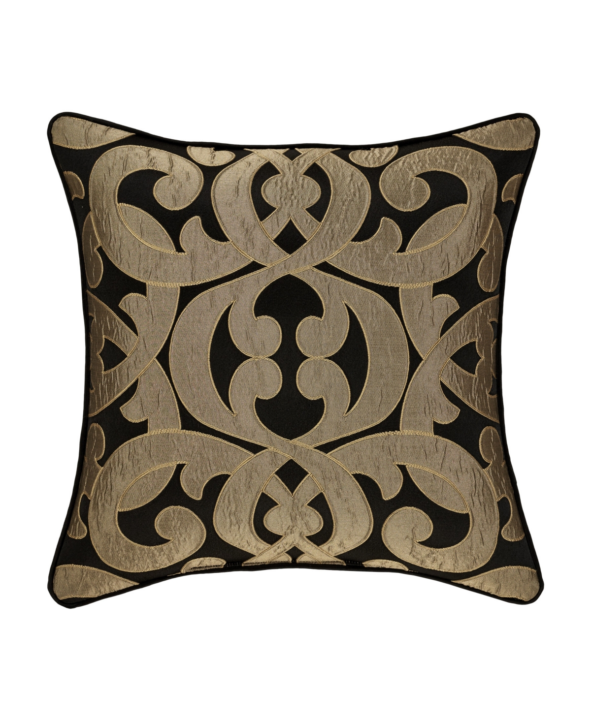 J Queen New York La Boheme Decorative Pillow, 20" X 20" In Onyx