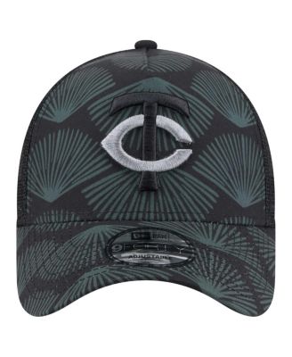 Men's Black Minnesota Twins 9FORTY A-Frame Trucker Adjustable Hat