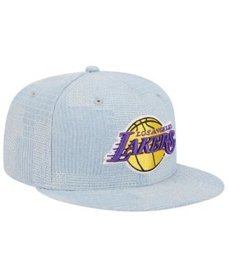 Men's Denim Los Angeles Lakers Injection Denim Patchwork 9FIFTY Snapback Hat