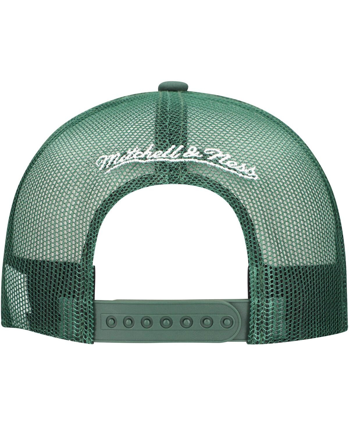 Mitchell & Ness Men's Hunter Green Milwaukee Bucks Core Evergreen Otc Trucker Adjustable Hat In Hunter Green