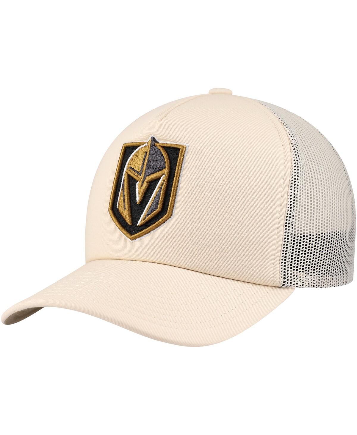 Mitchell & Ness Men's Cream Vegas Golden Knights Foam Front Trucker Adjustable Hat In Cream