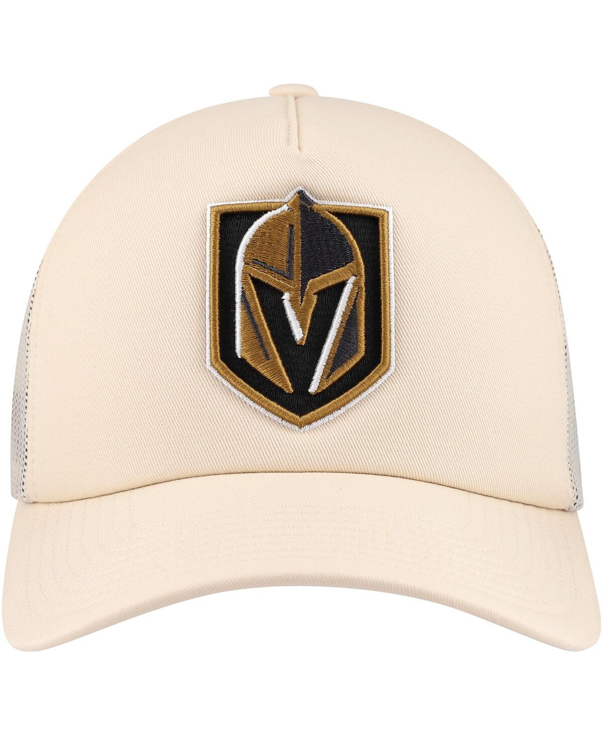 Mitchell & Ness Men's Cream Vegas Golden Knights Foam Front Trucker Adjustable Hat In Cream