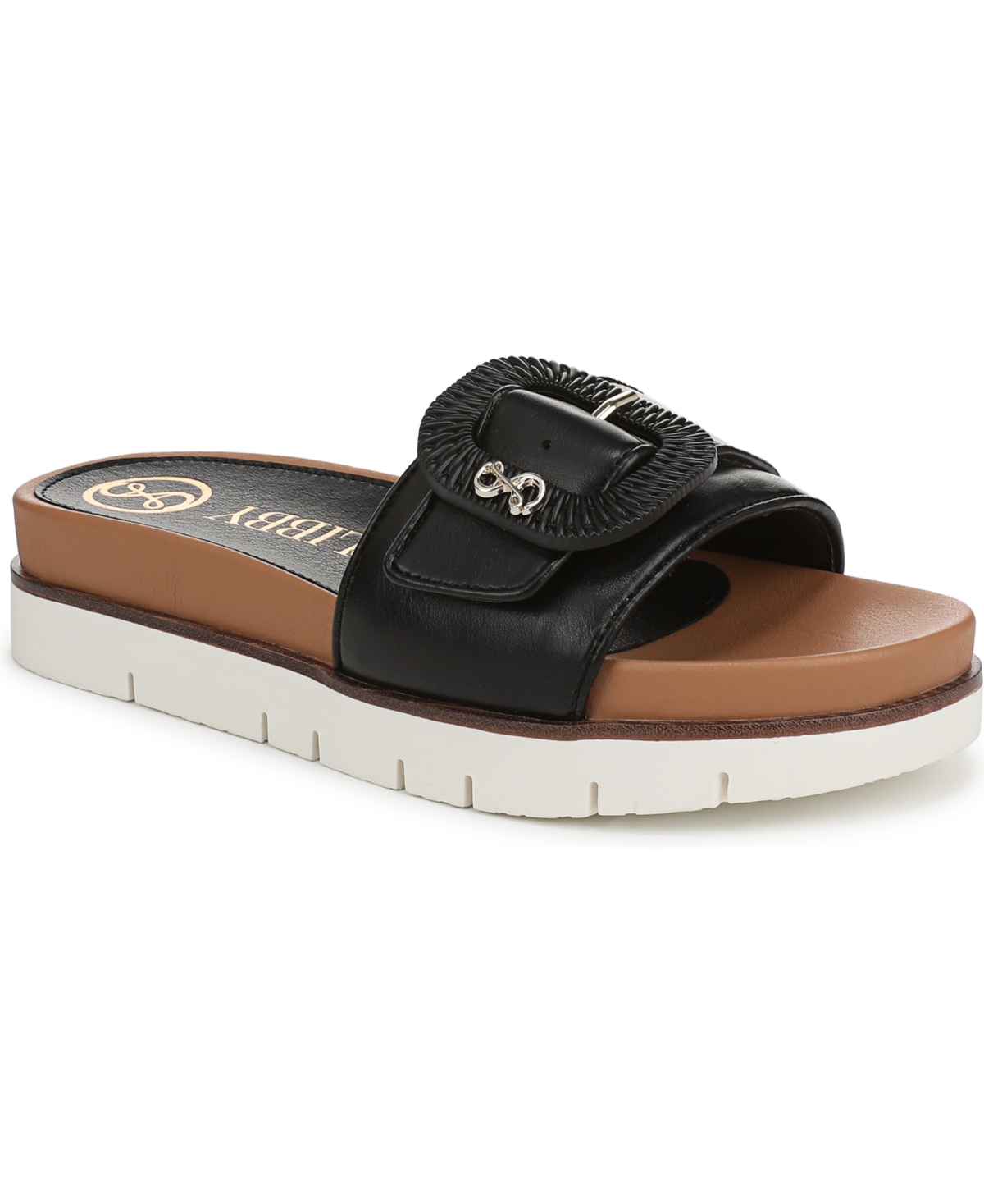 Women's Andi Buckle Platform Footbed Sandals - Black