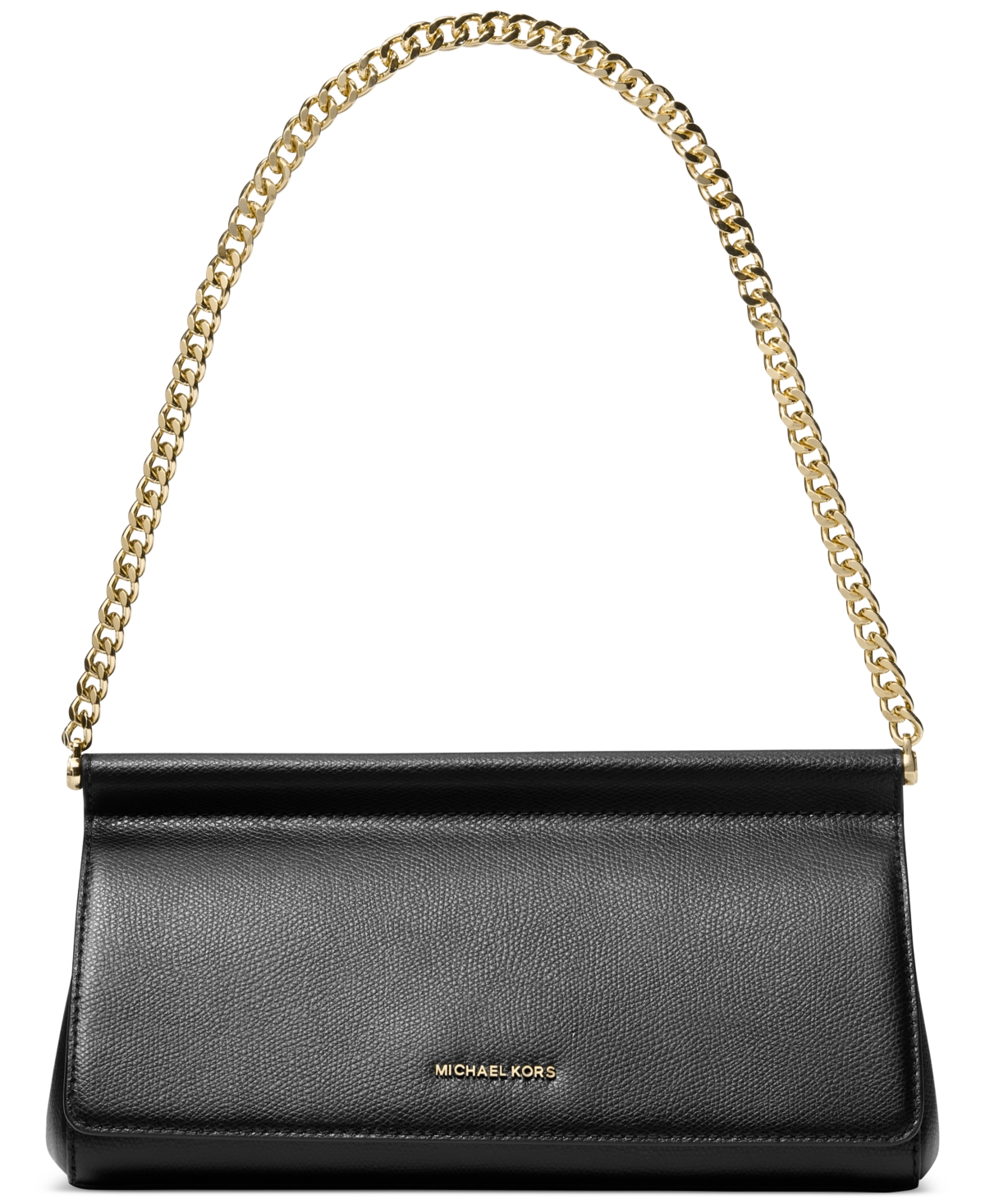 Michael Michael Kors Carmine Small Leather East West Clutch - Silver