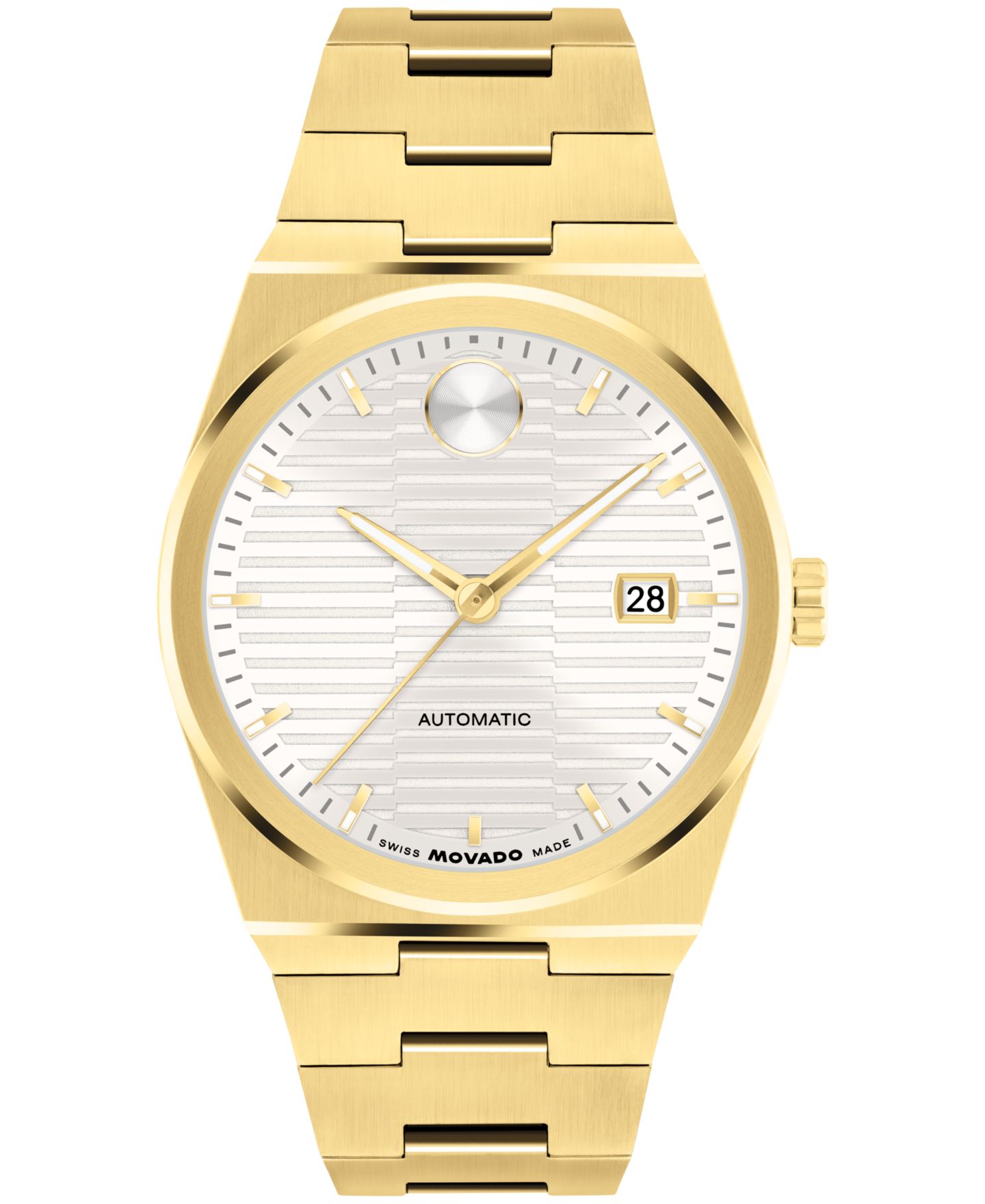 Мужские часы Movado Bold Quest, швейцарский автоподзавод, Light Gold, сталь, 39 мм — фото 1