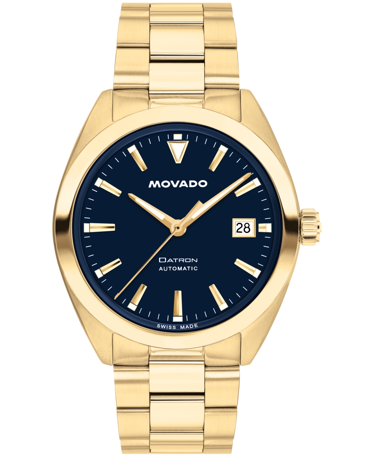 Men's Datron Swiss Automatic Ionic Plated Light Gold Steel Watch, 39mm - Gold-Tone