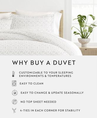 Tranquil Sleep Patterned Duvet Cover Set, Full/Queen