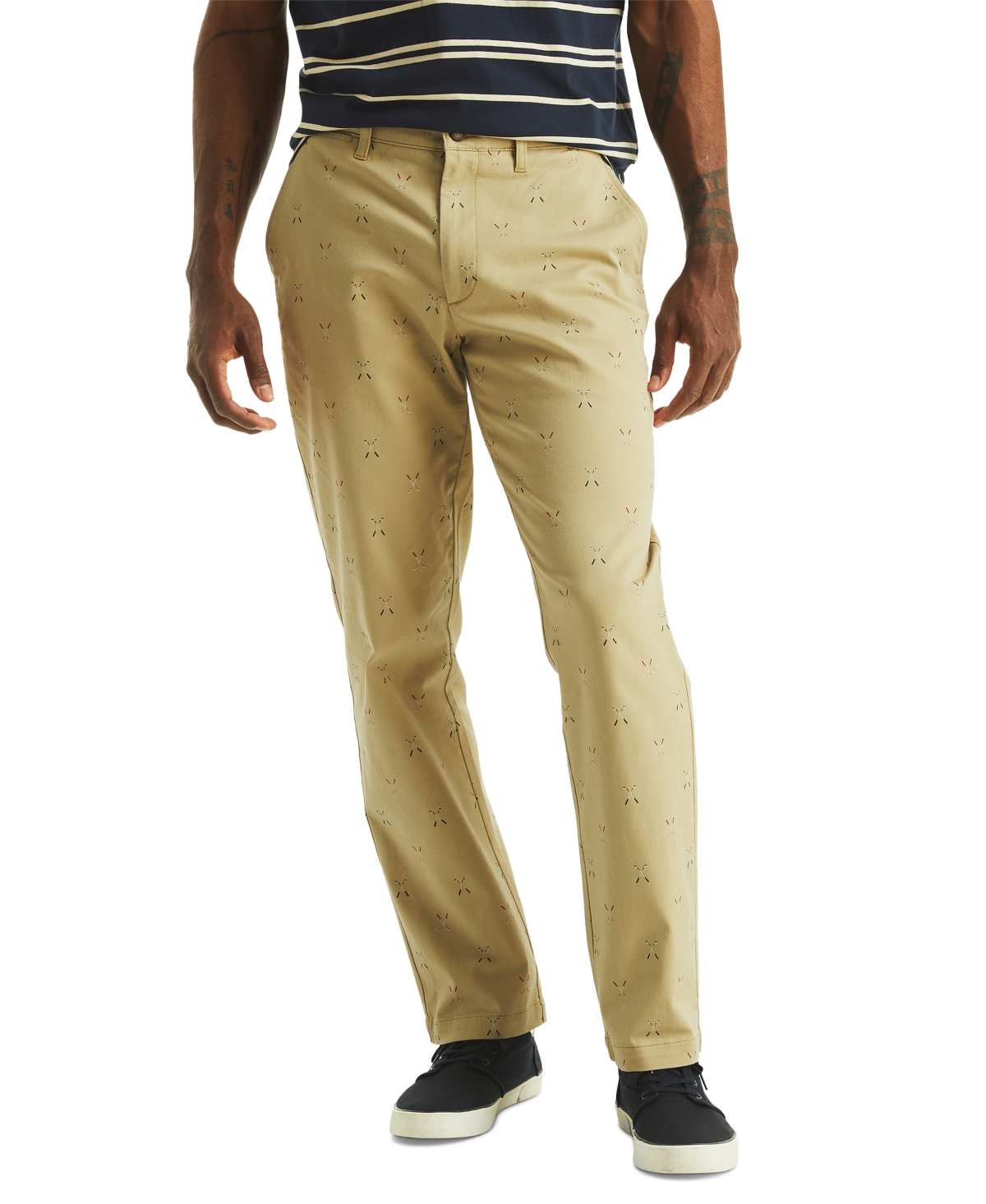 Nautica Men's Classic-fit Golf-print Twill Deck Pants In Multi