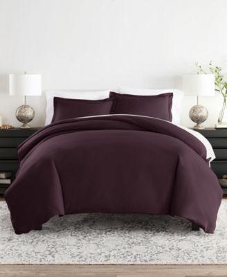 Double Brushed Solid Duvet Cover Set, King/California King