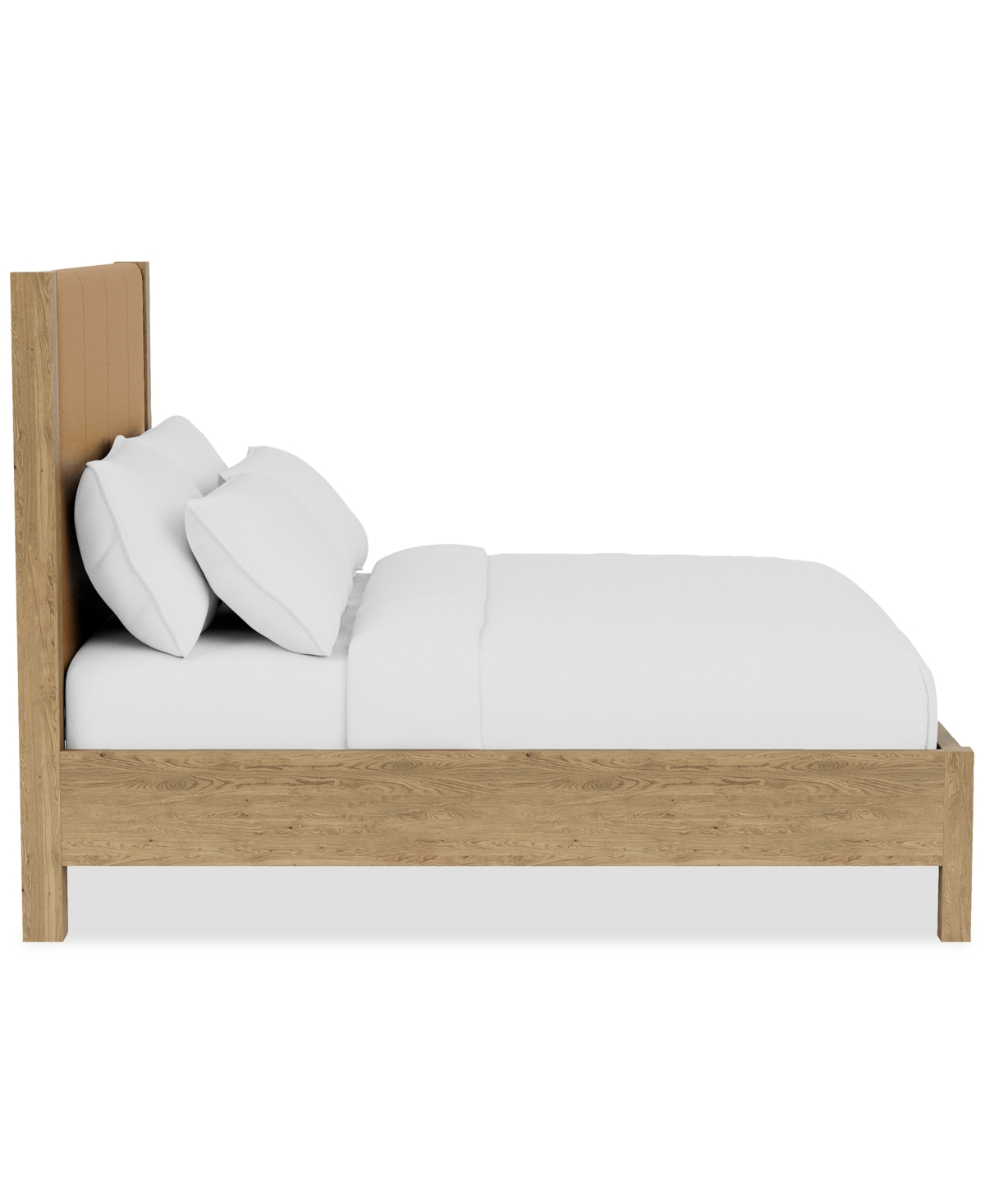 Macy's Davie Queen Leather Bed, Created For  In Brown