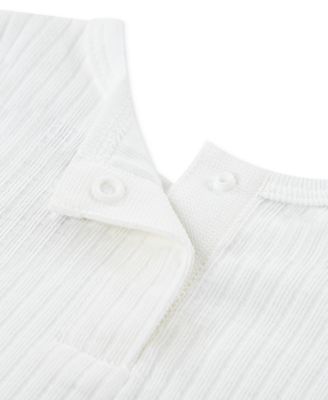 Baby Cotton T-Shirt & Striped Romper, 2 Piece Set