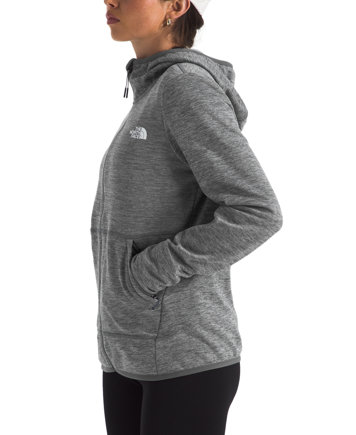 The North Face Women's Canyonlands Full Zip Fleece Hoodie In Gray